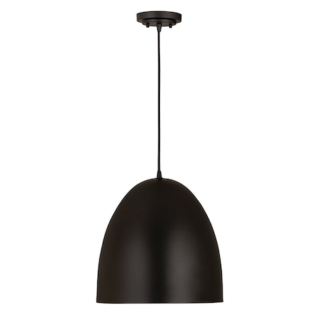 Z-Lite Z Studio Dome Pendant 3 Light Pendant, Matte Black 6012P19-SBK